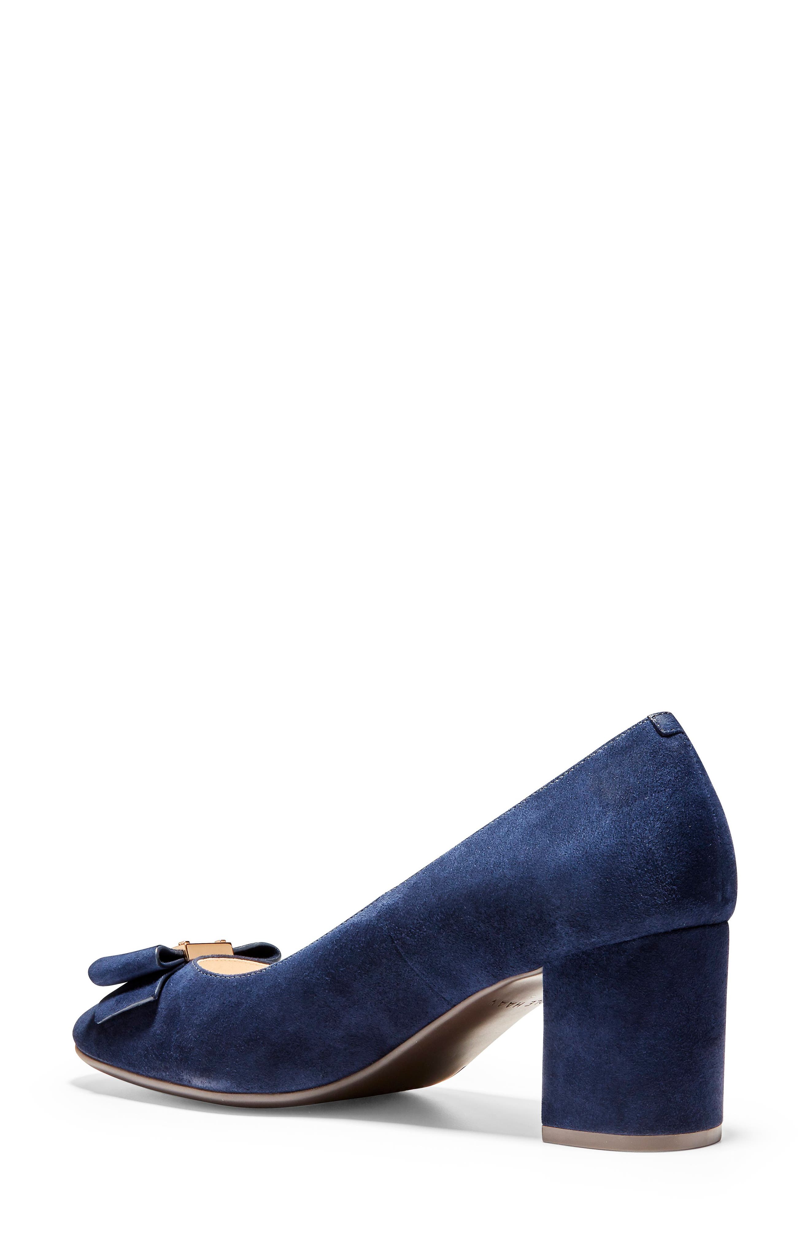 Tali Bow Pump, Alternate, color, MARINE BLUE SUEDE