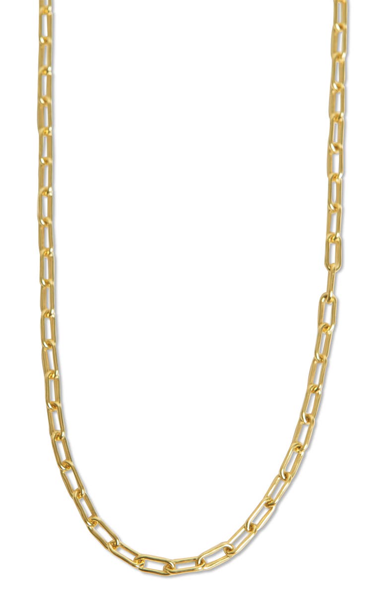 Argento Vivo Sterling Silver Paper Clip Chain Necklace, Main, color,