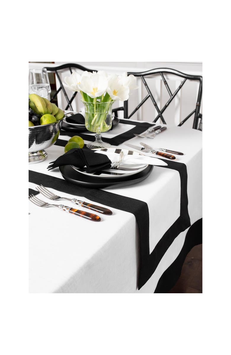 Solino Home Linen Tablecloth - Contempo, Alternate, color, Black And White