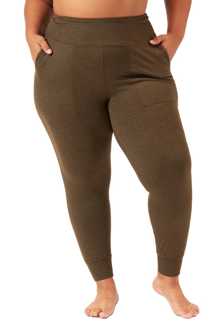 Performance Jersey Pocket Leggings, Main, color, HEATHER FORTRESS