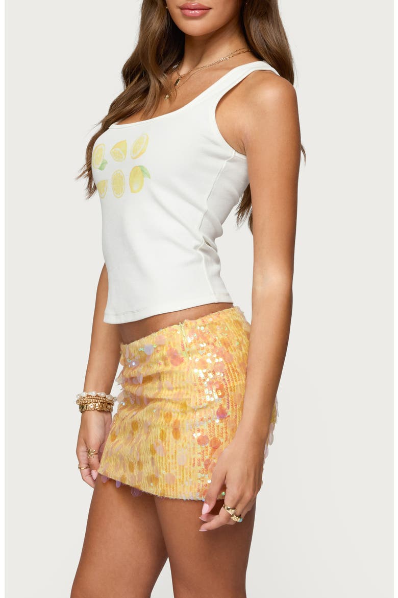 Lemon Drop Rib Graphic Tank, Alternate, color, WHITE