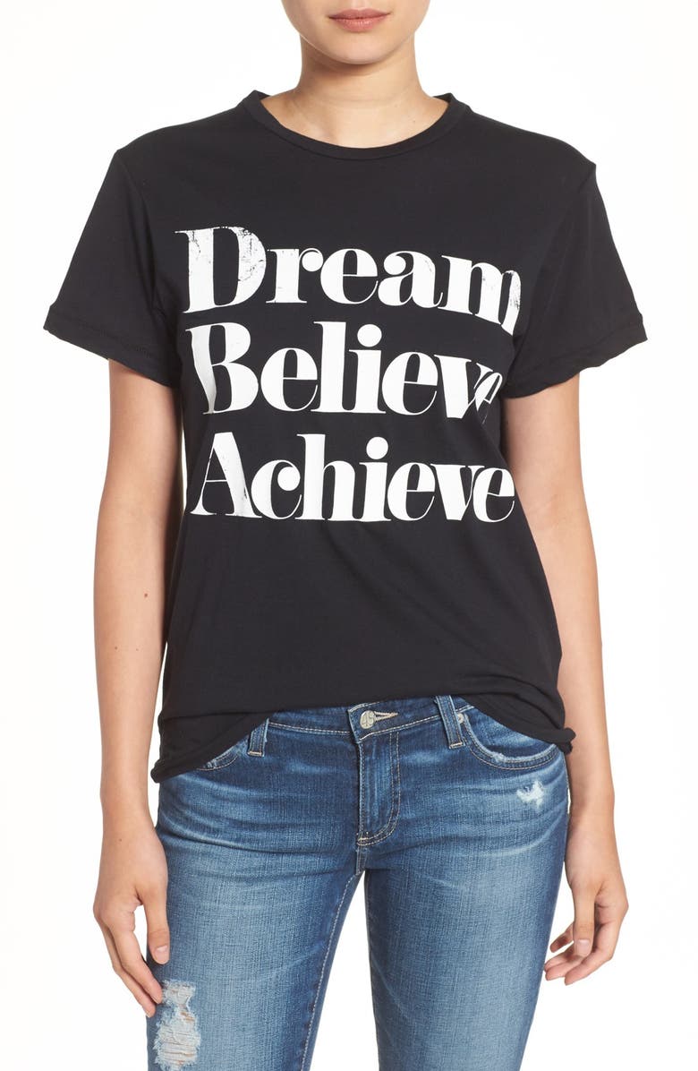 SINCERELY JULES 'Dream Believe Achieve' Graphic Tee, Main, color, 