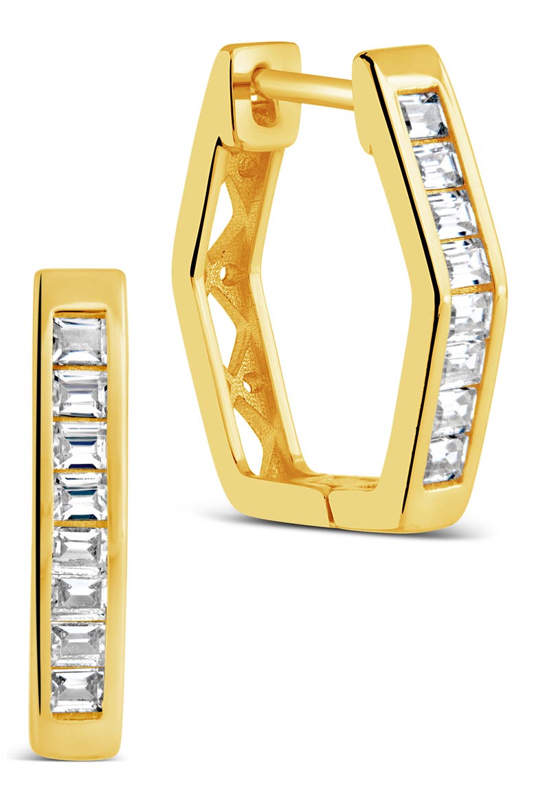 CZ Pavé Geometric Hoop Earrings video