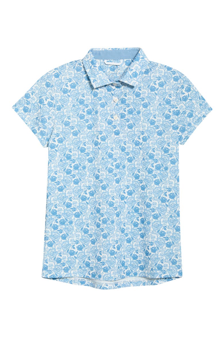 Melissa Print Golf Polo, Alternate, color, BLUE SHADOW