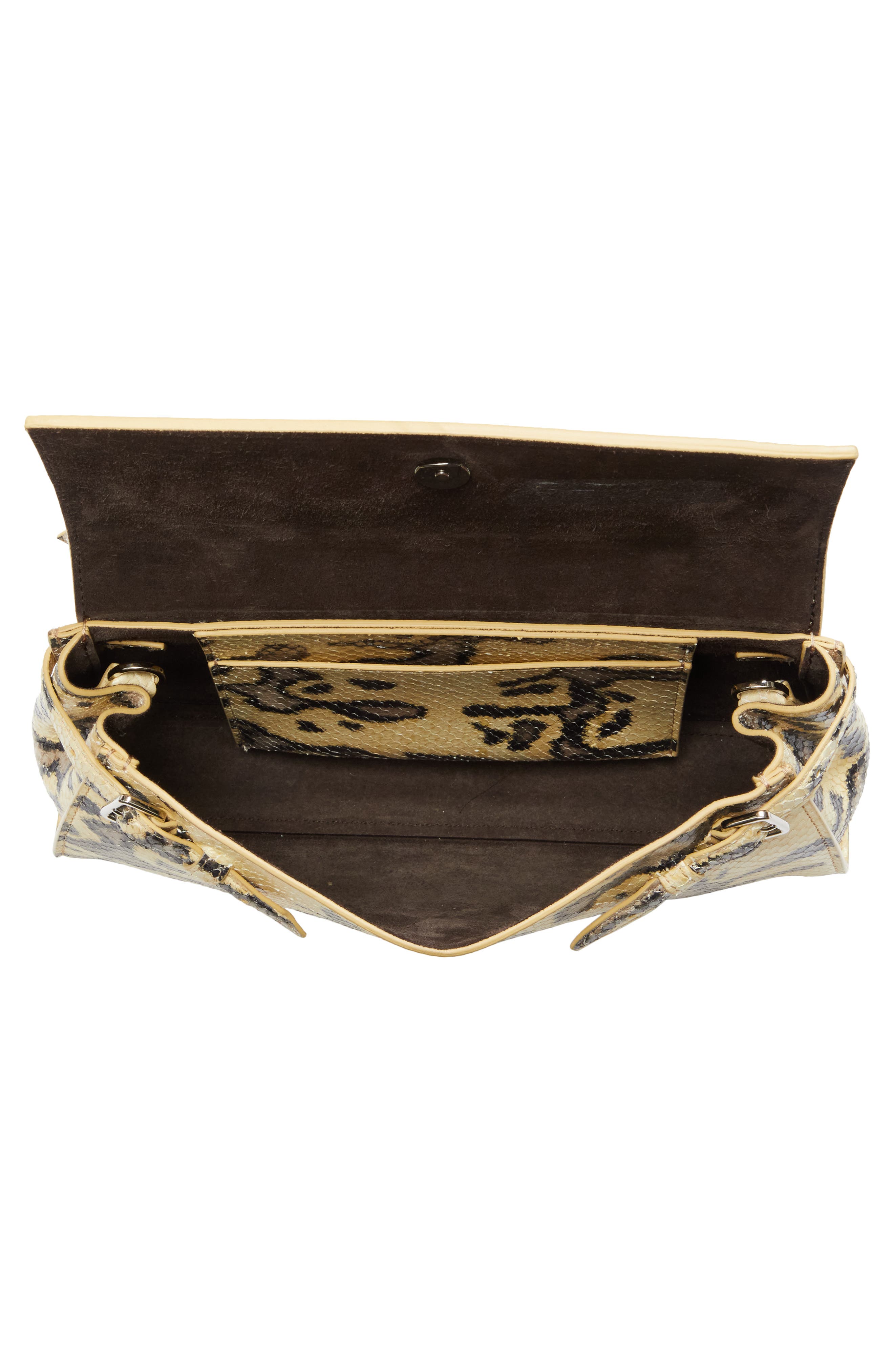 Proenza Schouler Tate Snakeskin Embossed Clutch, Alternate, color, Resin Multi