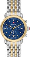 MICHELE CSX Two-Tone Diamond Bracelet Watch, 39mm