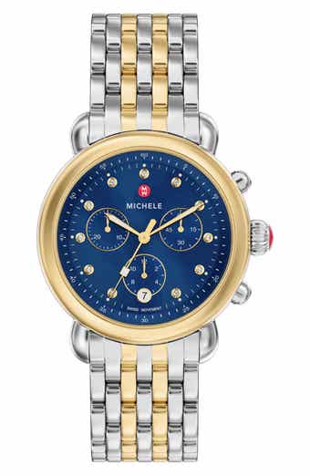 MICHELE CSX Two-Tone Diamond Bracelet Watch, 39mm