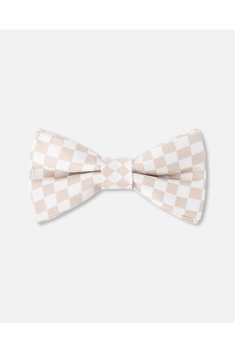 Check Bow Tie, Main, color, White and Sand Check