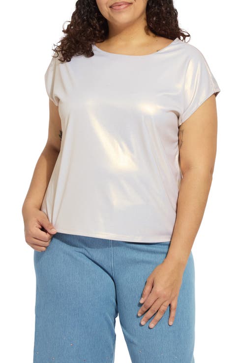 <p>Foil Jersey Top (Plus)</p>
