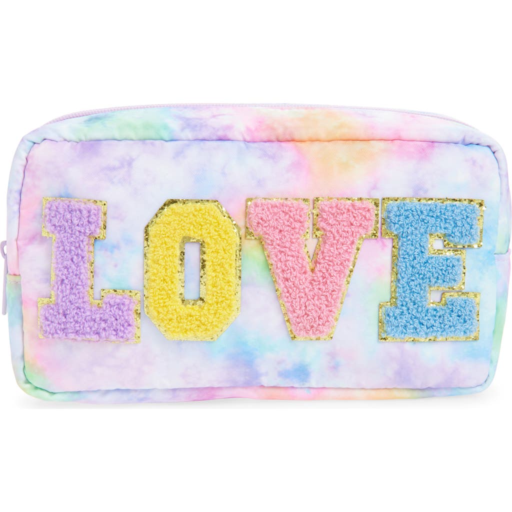 Ruby & Ry Kids' Love Tie Dye Zip Pouch in Pink Multi  product