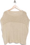 MAX STUDIO Open Weave Dolman Sweater