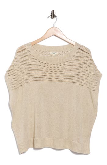MAX STUDIO MAX STUDIO OPEN WEAVE DOLMAN SWEATER 