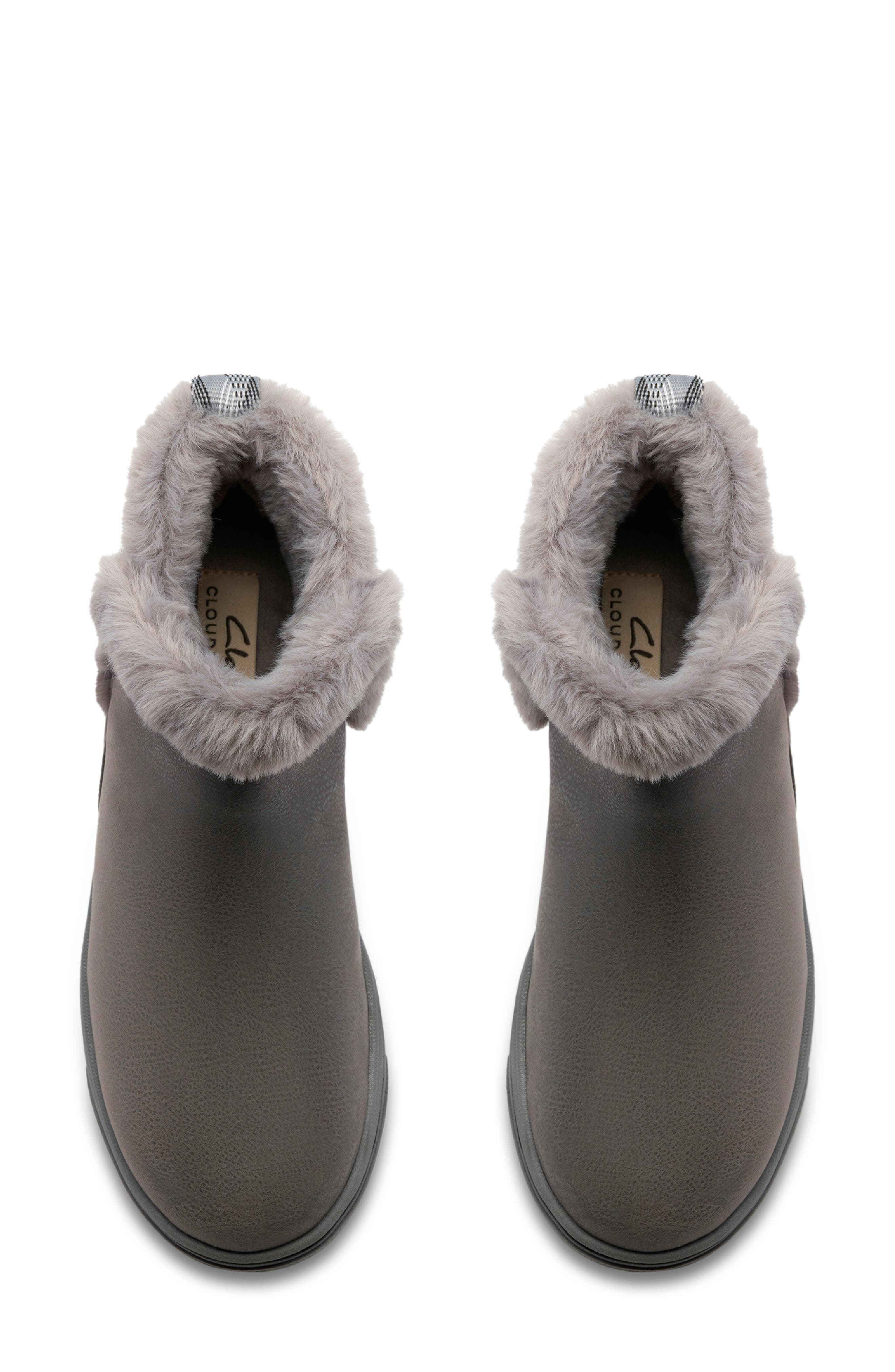 Breeze Faux Fur Lined Bootie, Alternate, color, DARK GREY COMBI