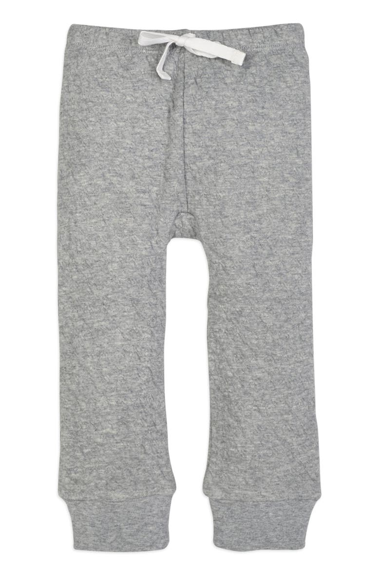 Burt's Bees Quilted Organic Cotton Pants, Main, color, HEATHER GREY