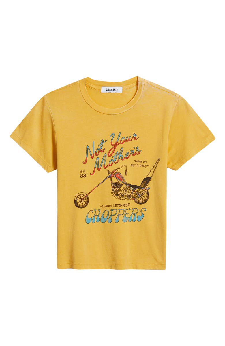 Daydreamer Not Your Mother's Choppers Graphic T-Shirt, Alternate, color, Yellow Honey