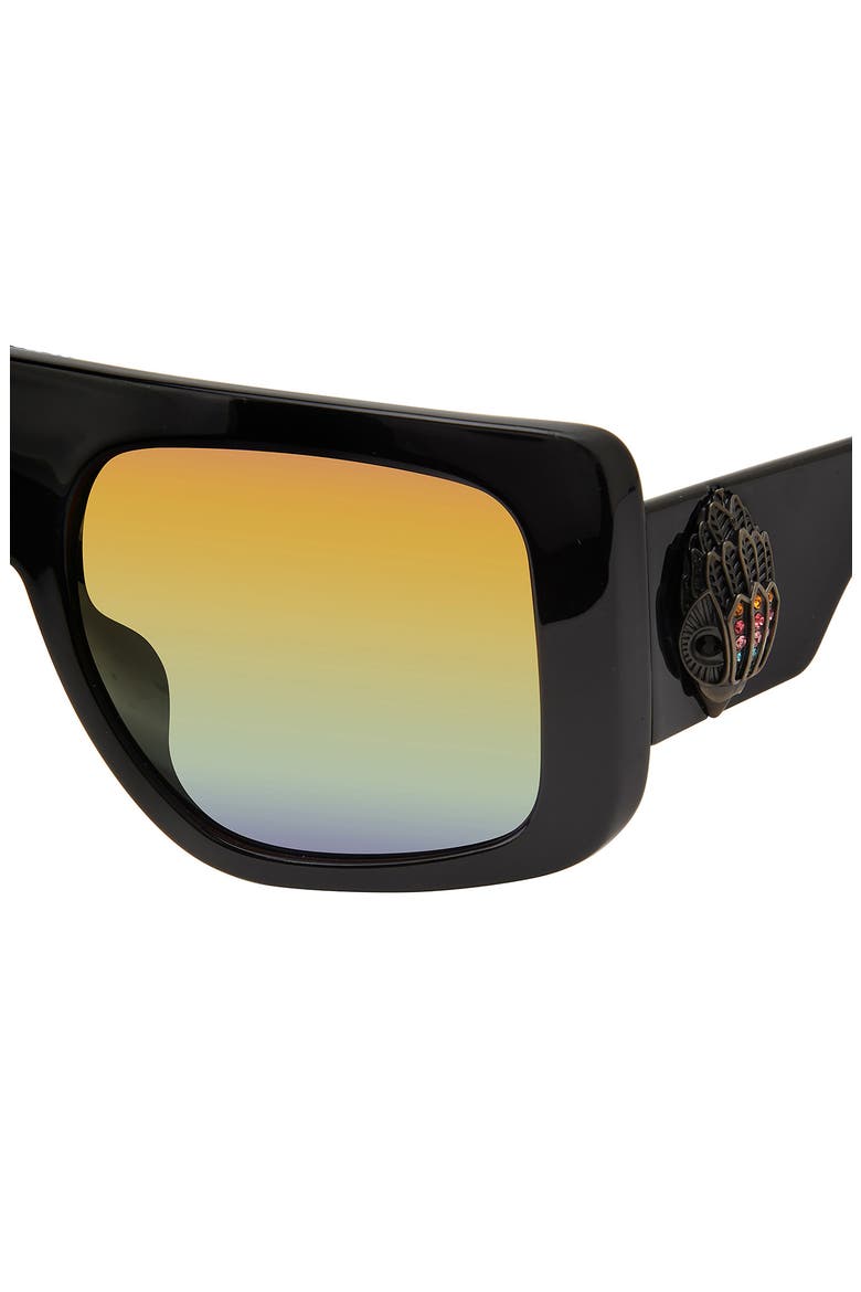 62mm Oversize Rectangular Sunglasses, Alternate, color, BLACK/ RAINBOW