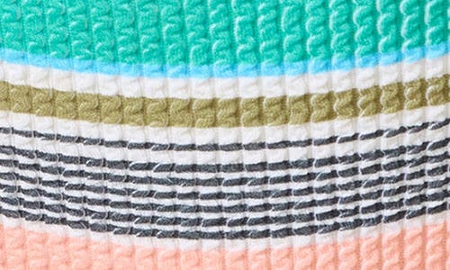 O'neill Villa Stripe Hermosa Bikini Bottoms In Teal Multi Colored