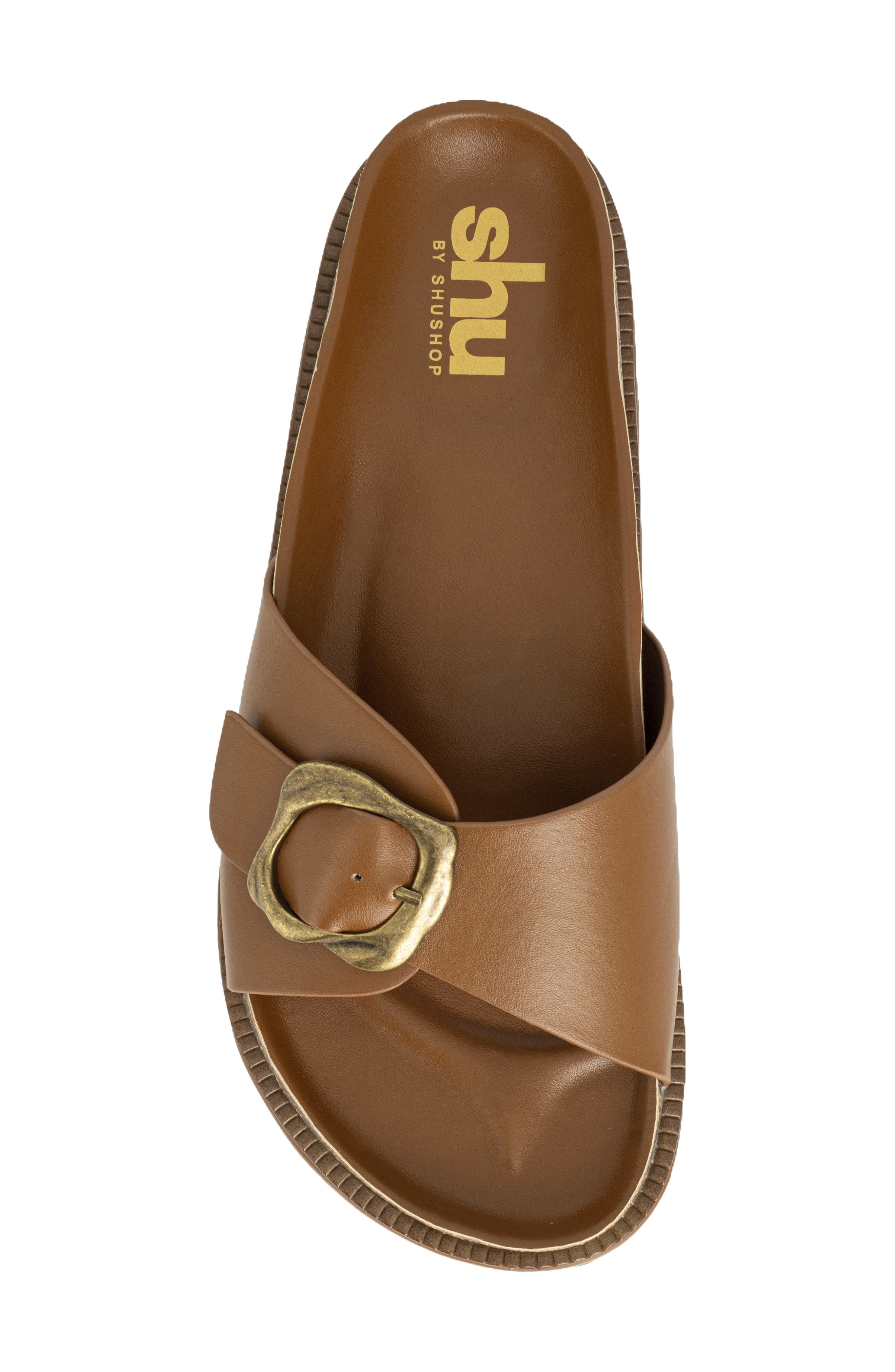 SHUSHOP Joy Slide Sandal, Alternate, color, Tan