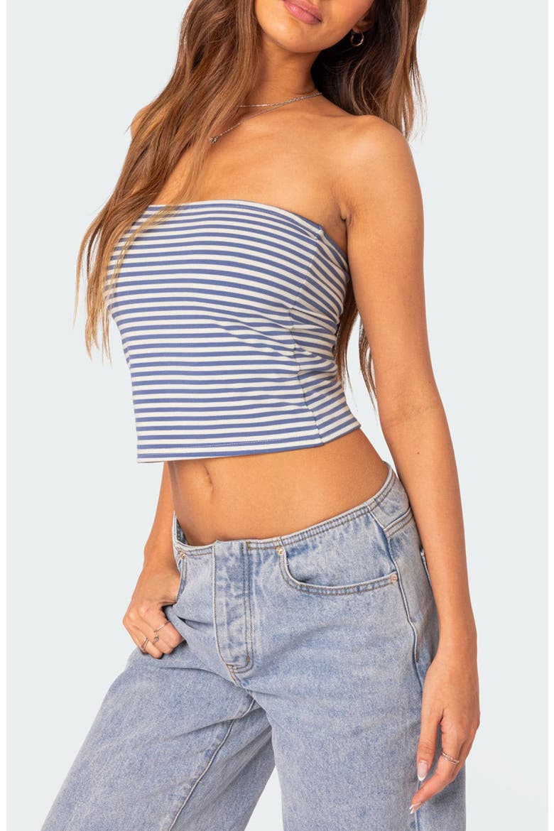 Lilah Stripe Tube Top, Alternate, color, BLUE-AND-WHITE