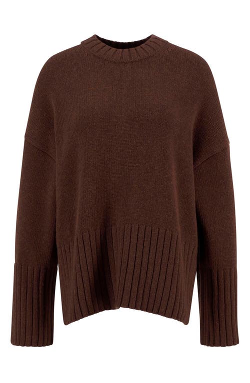 Barbour Sophia Cotton & Wool Blend Tunic Sweater In Brown