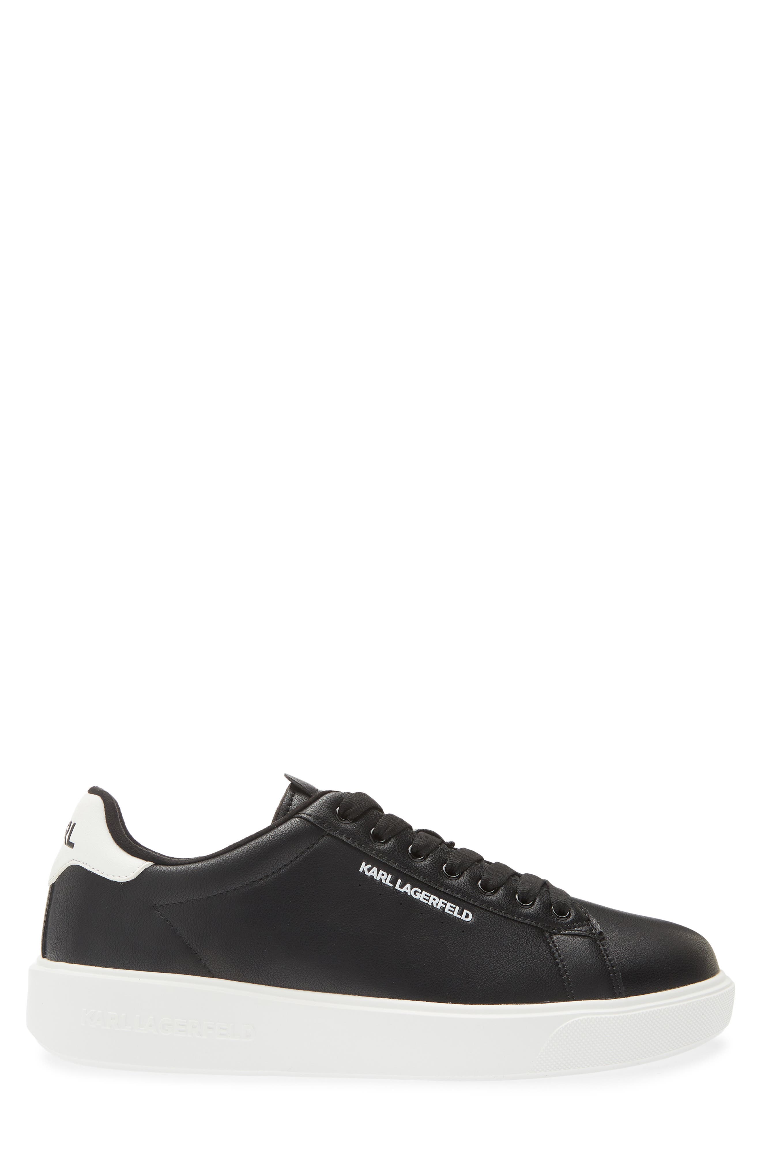 KARL LAGERFELD PARIS Plain Toe Sneaker, Alternate, color, Black