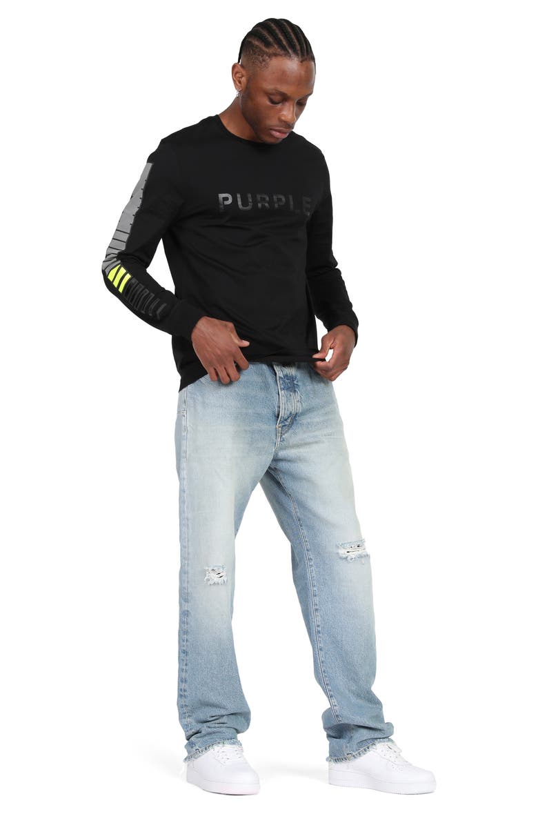 PURPLE BRAND Black Label Distressed Straight Leg Jeans, Alternate, color, 