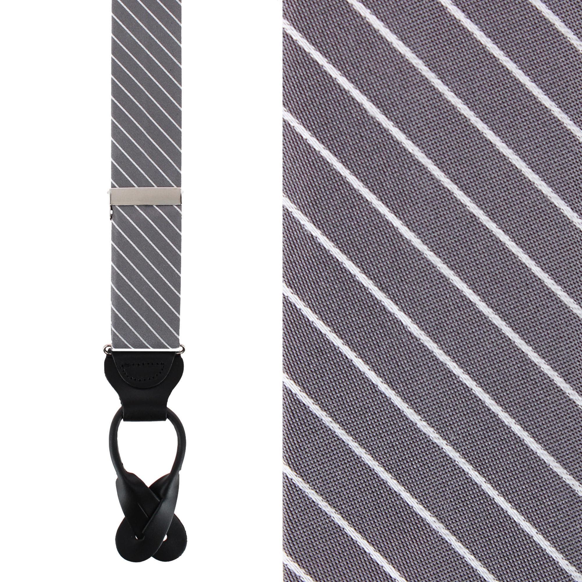 selected Grey with White Stripe