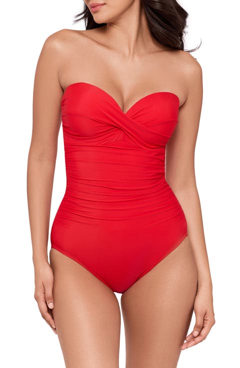 Rock Solid Madrid Bandeau One-Piece Swimsuit