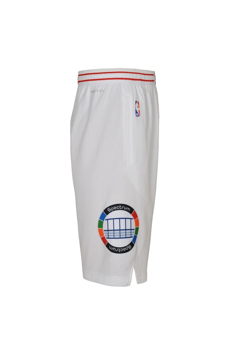 Nike Youth Nike  White Philadelphia 76ers 2024/25 City Edition Swingman Performance Shorts, Alternate, color, 