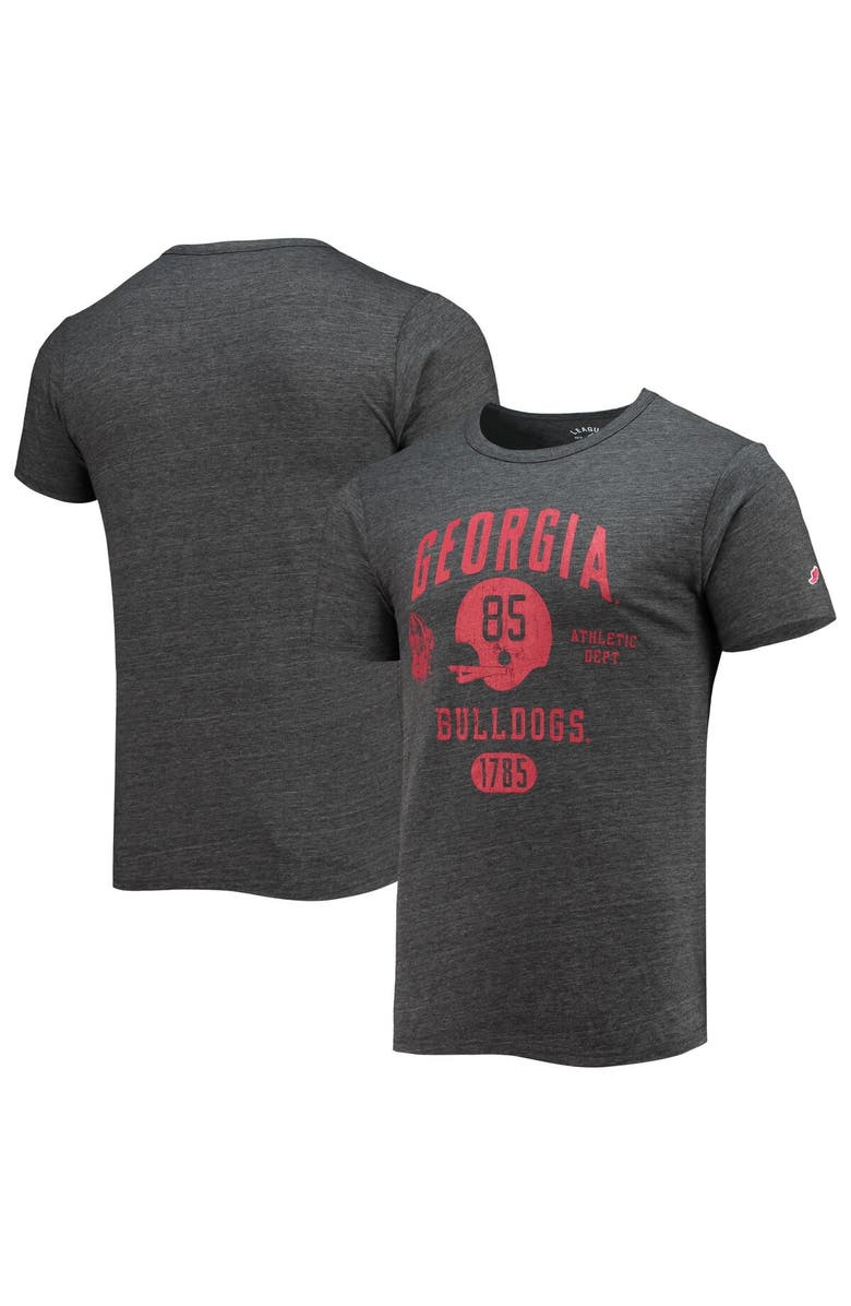LEAGUE COLLEGIATE WEAR Men's League Collegiate Wear Heathered Black Georgia Bulldogs Football Locker Victory Falls Tri-Blend T-Shirt, Main, color,