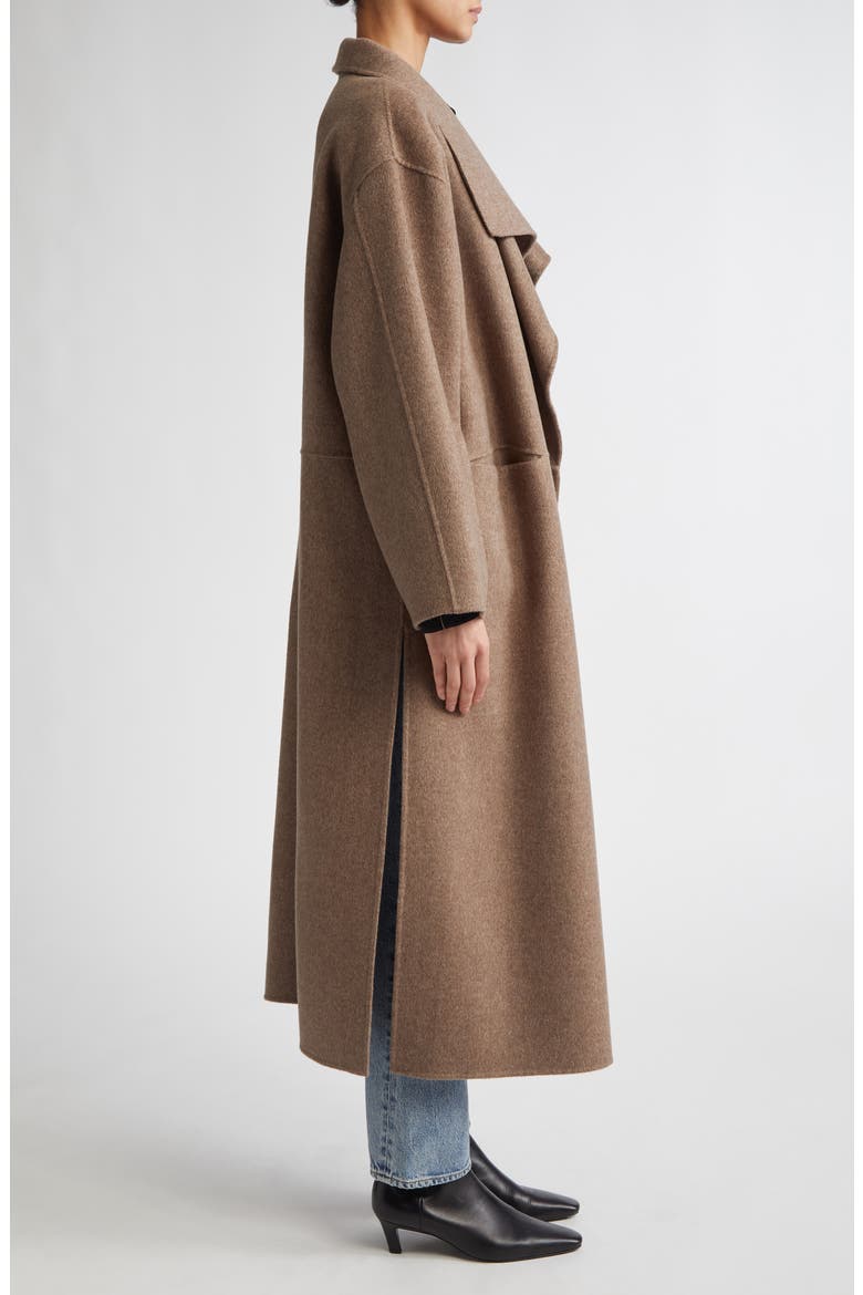Signature Double Face Wool & Cashmere Coat, Alternate, color, OAK MELANGE