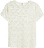 BP. Short Sleeve Stretch Lace Top