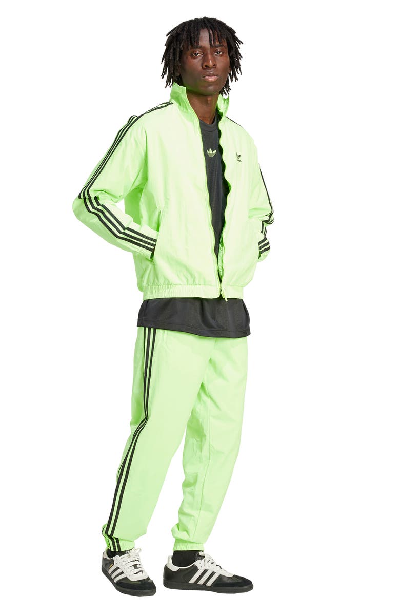 adidas Firebird Recycled Polyester Track Jacket, Alternate, color, Signal Green/ Black