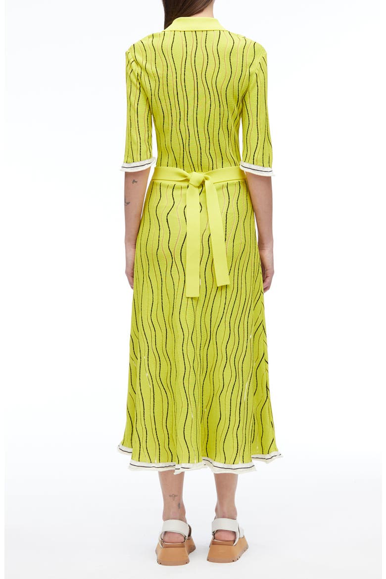 Art Nouveau Jacquard Polo Dress, Alternate, color, PINEAPPLE MULTI