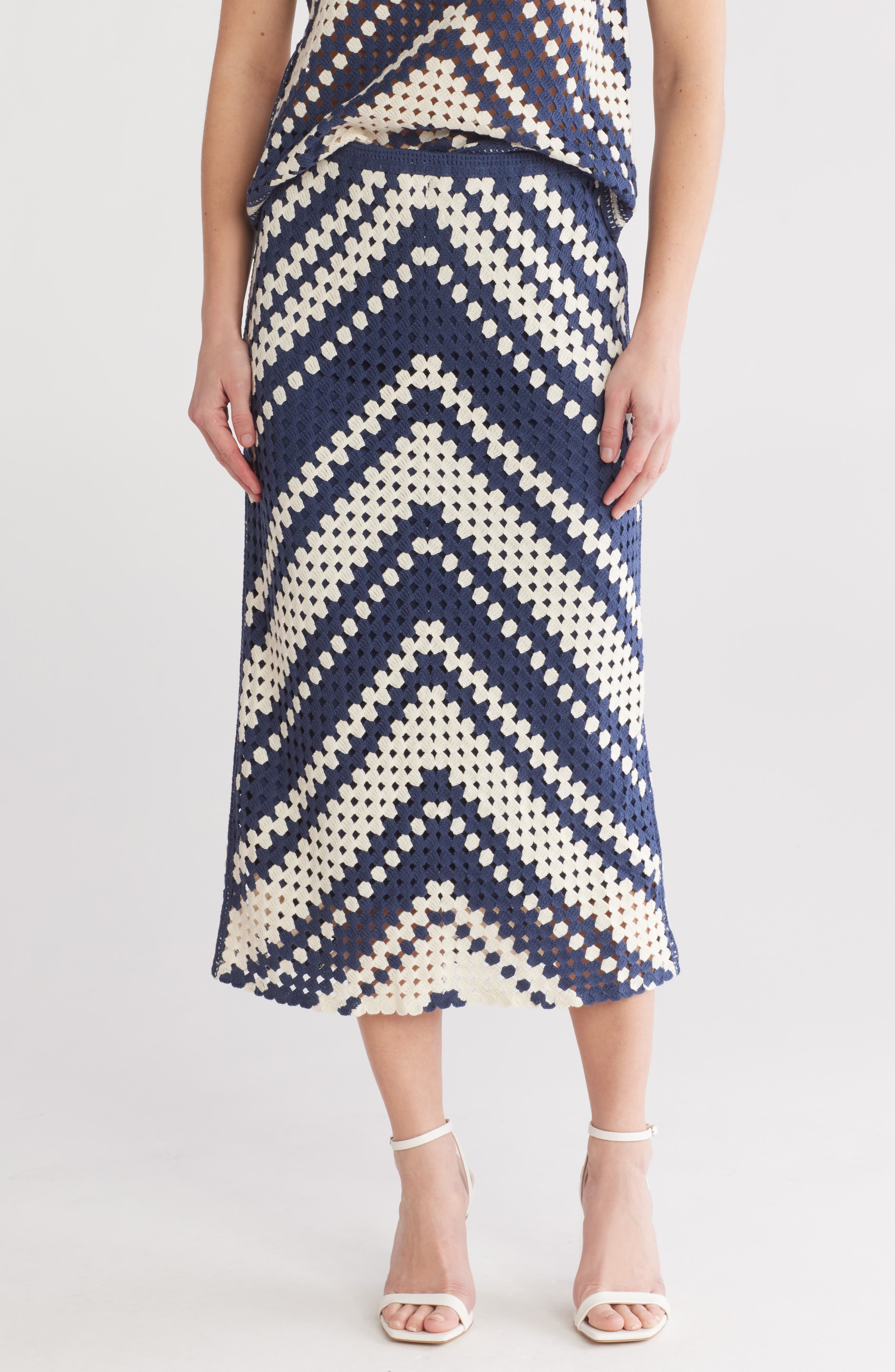 DR2 by Daniel Rainn Crochet Sweater Skirt