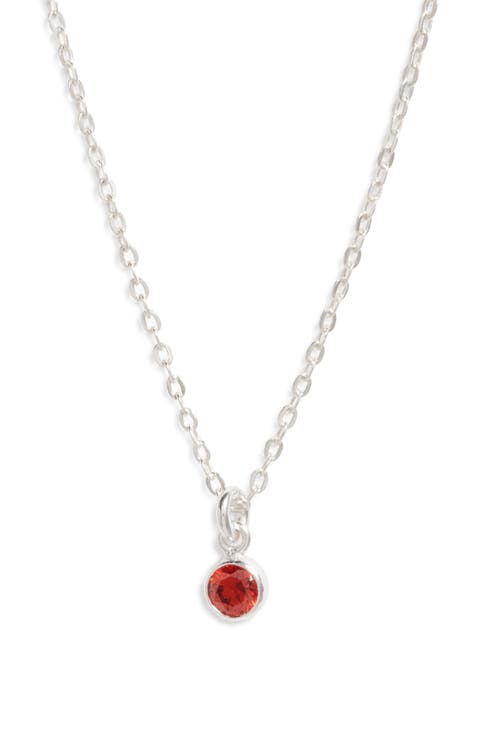 Birthstone Charm Pendant Necklace
