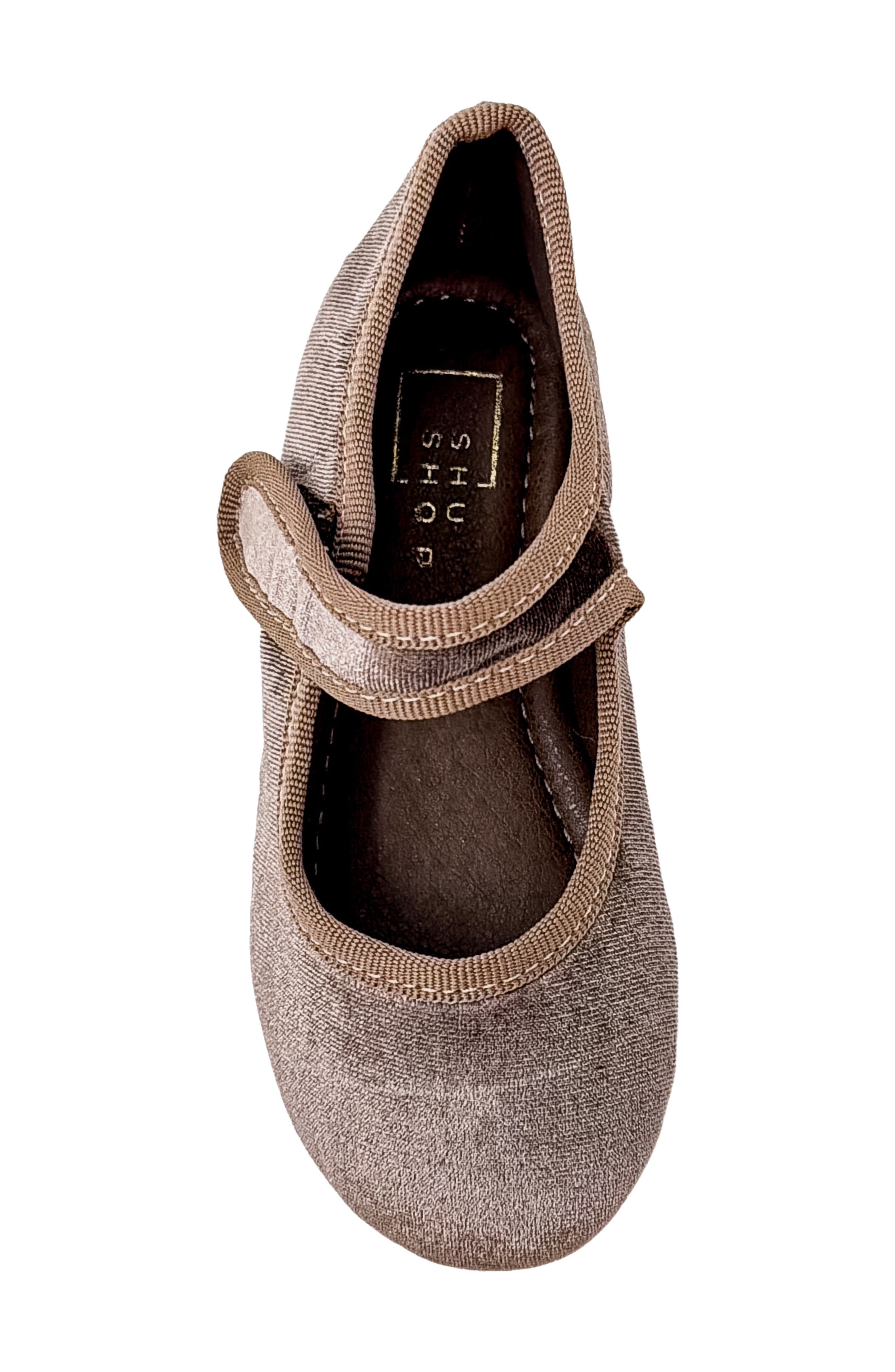 Kids' Arya Mini Metallic Mary Jane, Alternate, color, TAUPE VELVET