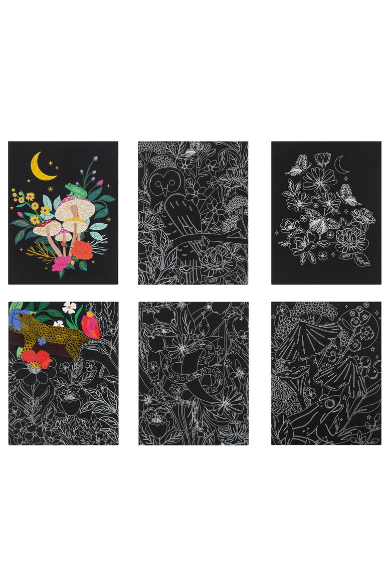 Scratch Art Kit Mythical Animals, Alternate, color, Multicolored