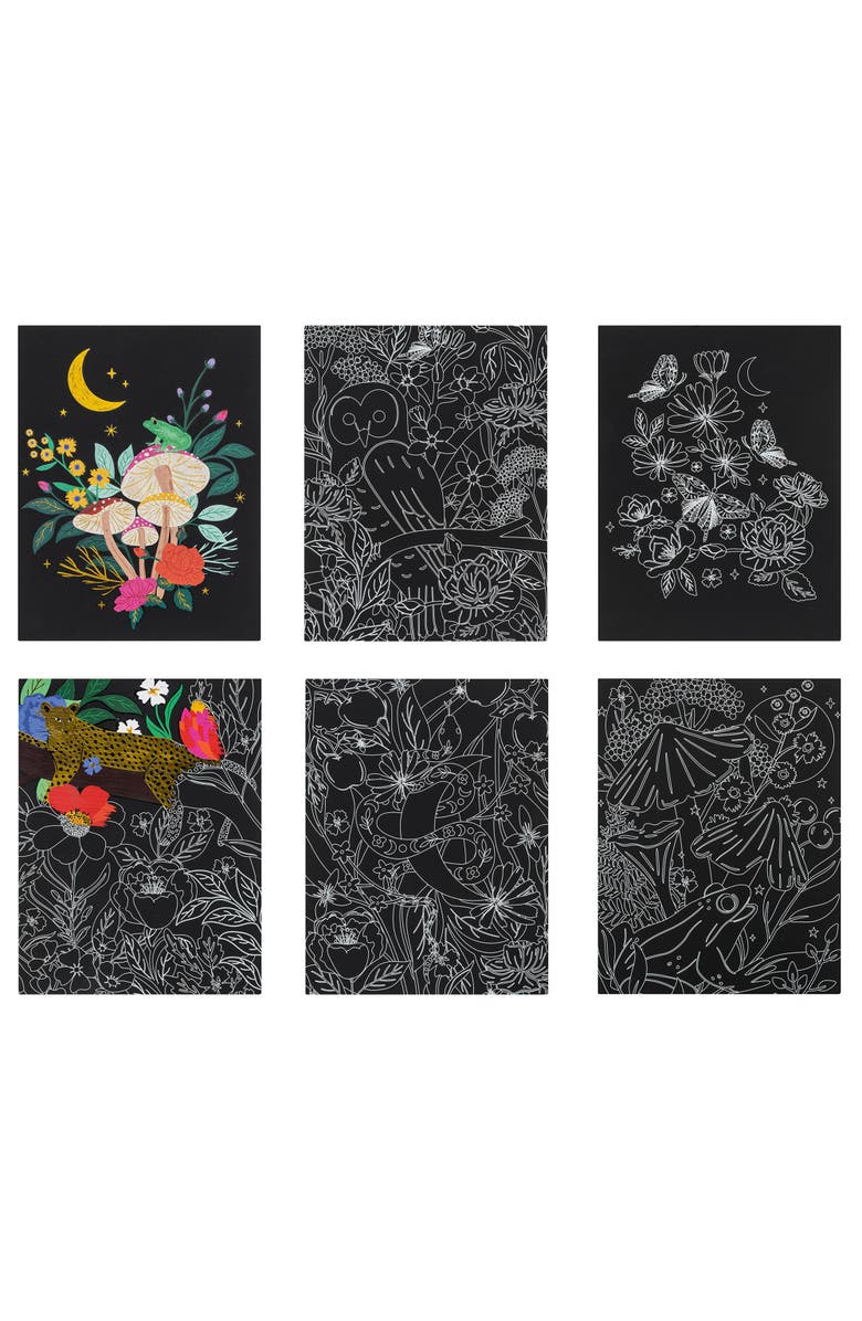 Brea Reese Scratch Art Kit Mythical Animals, Alternate, color, Multicolored