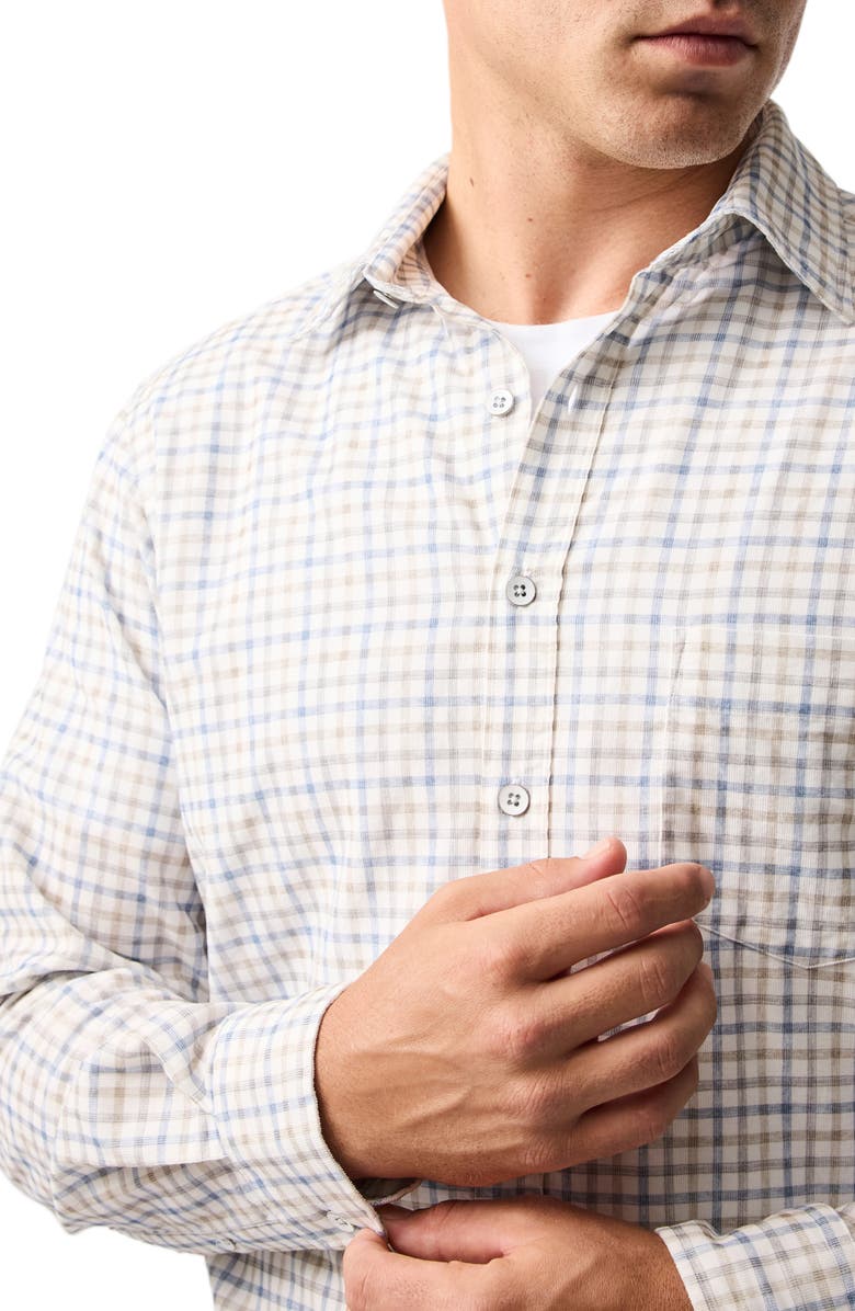 Rodd & Gunn Fox Street Long Sleeve Trim Fit Cotton Button-Up Shirt, Alternate, color, River