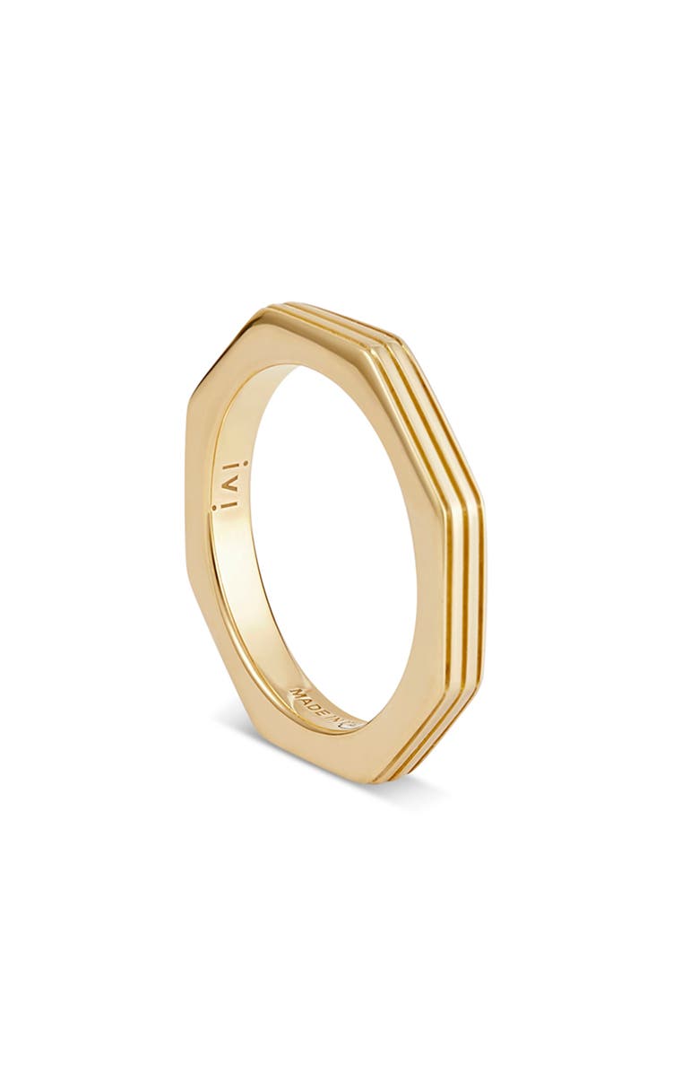 IVI Los Angeles Slim Octagon Band Ring, Alternate, color, Yellow Gold