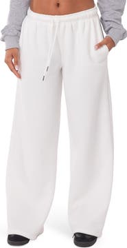 【BAON】[unisex] Beldini Banding Track Wide Sweatpants Wide-Leg Cotton-Blend Sweatpants with Elastic Waistband