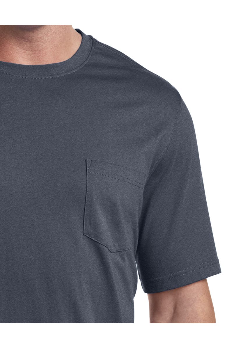 Harbor Bay by DXL Big & Tall Moisture-Wicking Pocket T-Shirt, Alternate, color, Gray Pinstripe Hthr