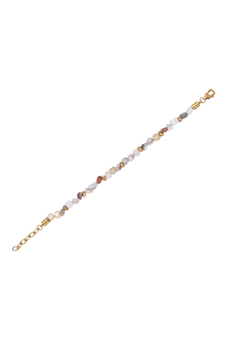 Dylan Agate Beaded Bracelet, Alternate, color, GOLD