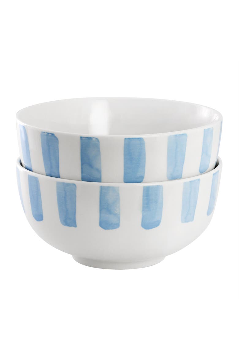 2 Piece Fine Ceramic Cereal Bowl Set, Main, color, Blue