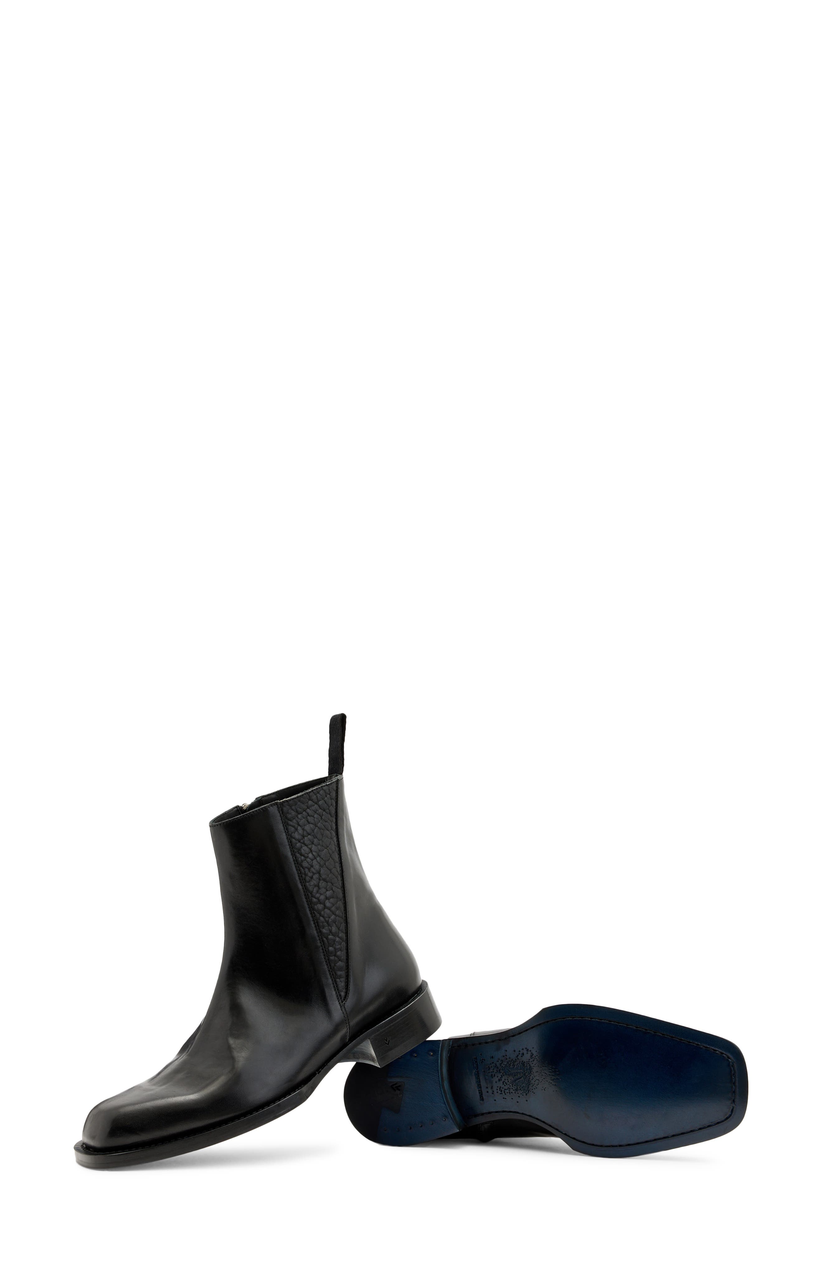 John Varvatos Geo Zip Boot, Alternate, color, Black