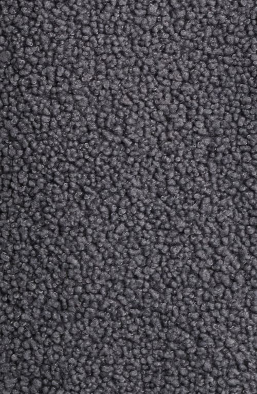Ugg(r) Emmersyn Uggbraid Trim High Pile Fleece Coat In Gray