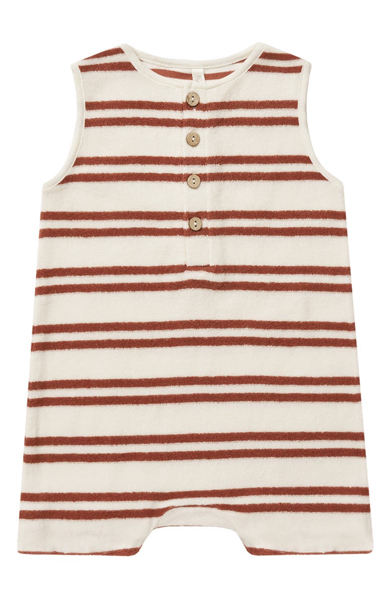 Rylee + Cru Kids' Davis Stripe Sleeveless French Terry Romper, Main, color, 