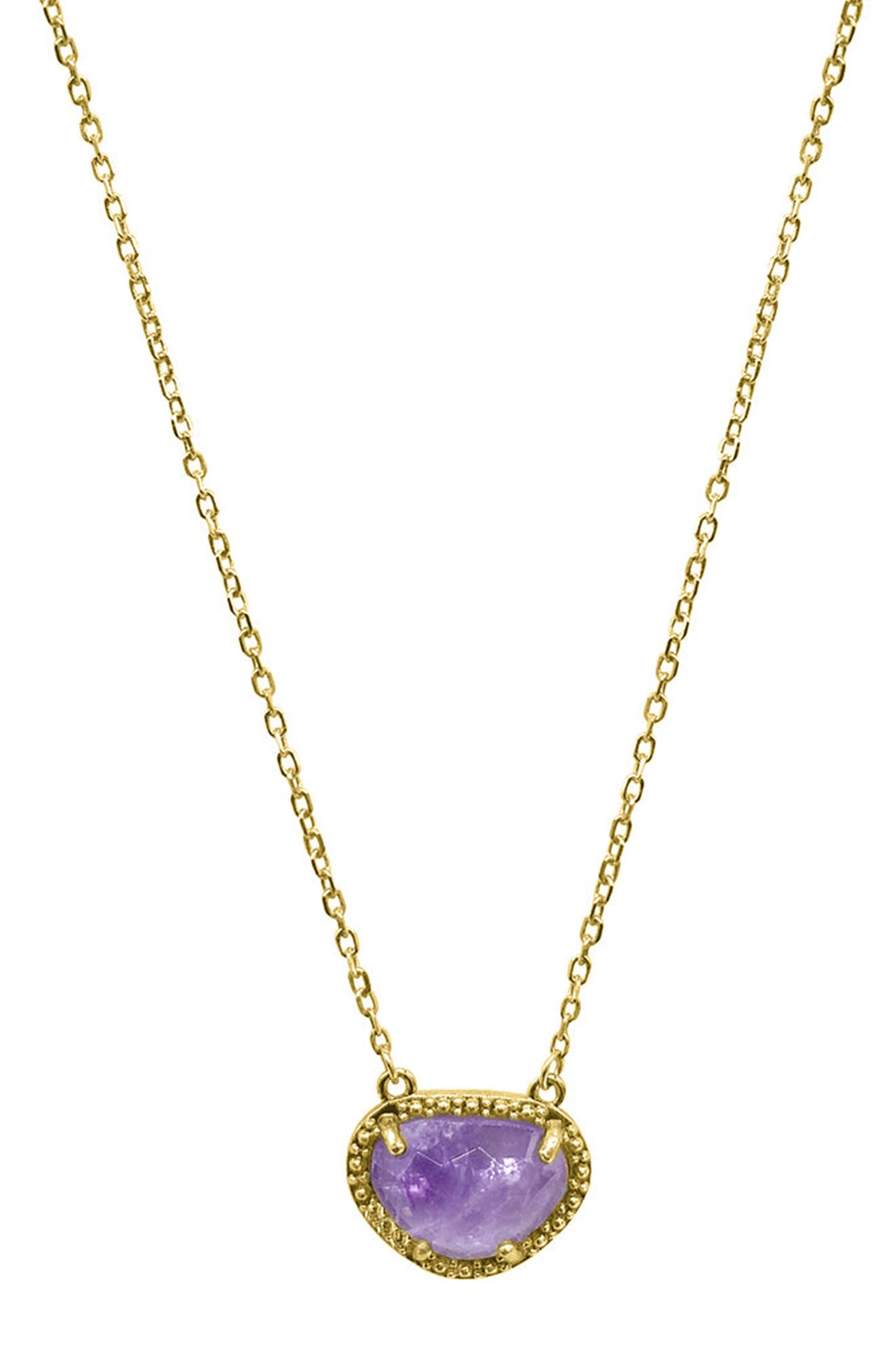 ADORNIA FINE 14K Yellow Gold Plated Sterling Silver Birthstone Pendant Necklace