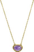 ADORNIA FINE 14K Yellow Gold Plated Sterling Silver Birthstone Pendant Necklace